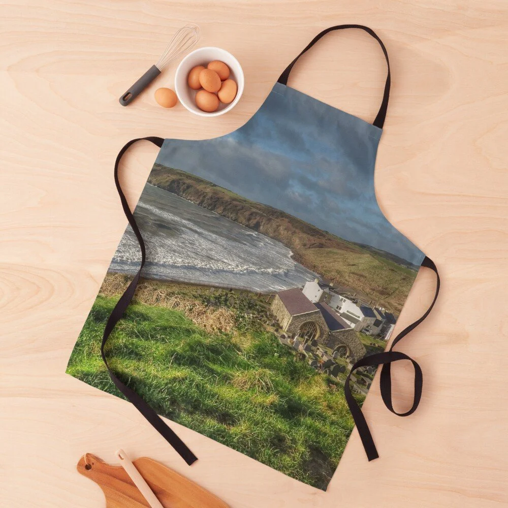 Pilgrims Rest Aberdaron Apron by Catchavista at Redbubble