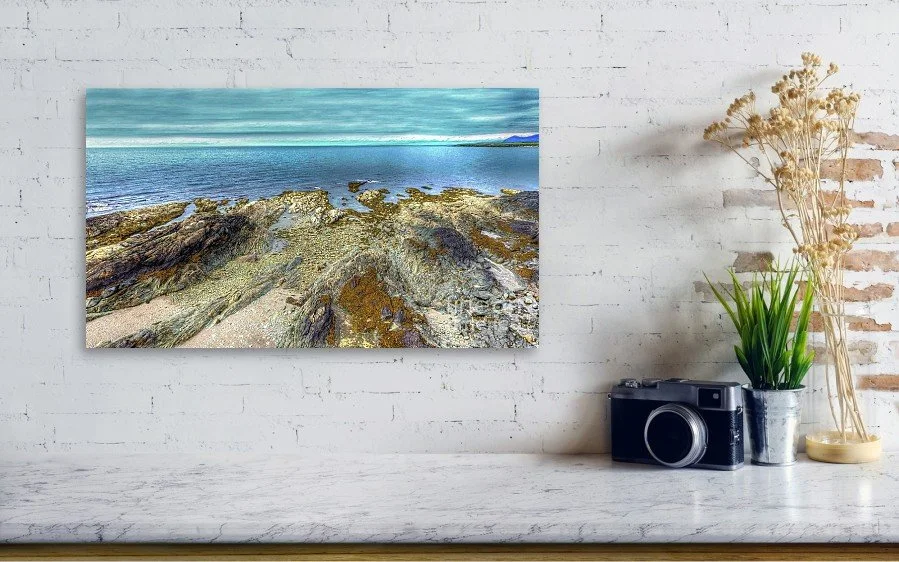 Porth Colmon Nature Rocks Wall decor by Catchavista at Fineartamerica