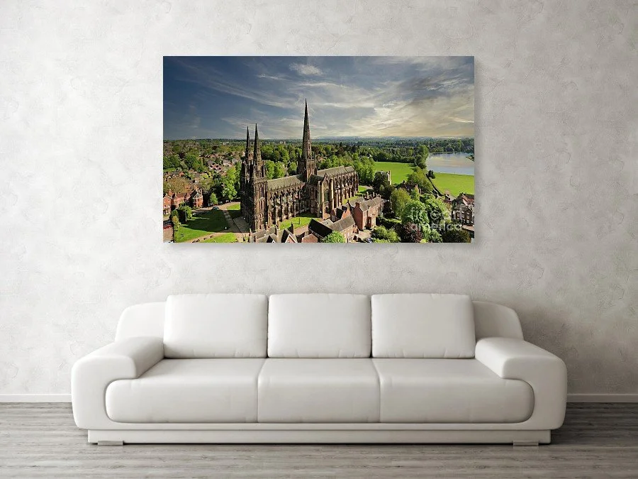 Lichfield Cathedral Canvas Print at Fineartamerica by Catchavista