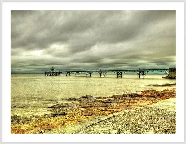 Clevedon Pier Framed Print by Catchavista at Fineartamerica