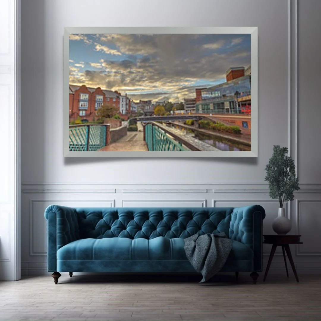 Foot Bridge at Gas St Basin Framed Prints by Catchavista at Photo4me