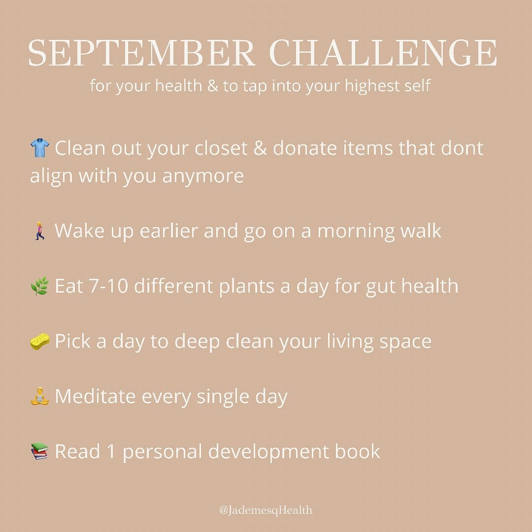 September challenge for Virgo season ♍️ 

Virgo is all about self growth, organization, and being in tune with Mama 🌍 

So, this month&rsquo;s challenge is all about that. Clean out your space, organize your life, and focus on bettering YOURSELF ✨

