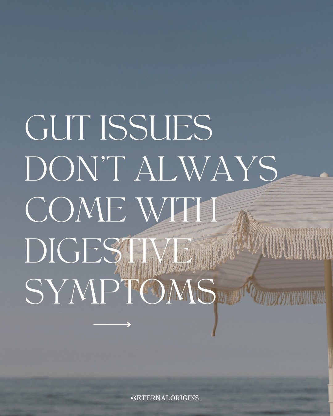It's important to understand that our body functions as a whole, rather than separate parts. 

🧐 Let's take a closer look at the gut and its impact on our overall health. 

Did you know that gut issues don't always come with digestive symptoms? 

Th