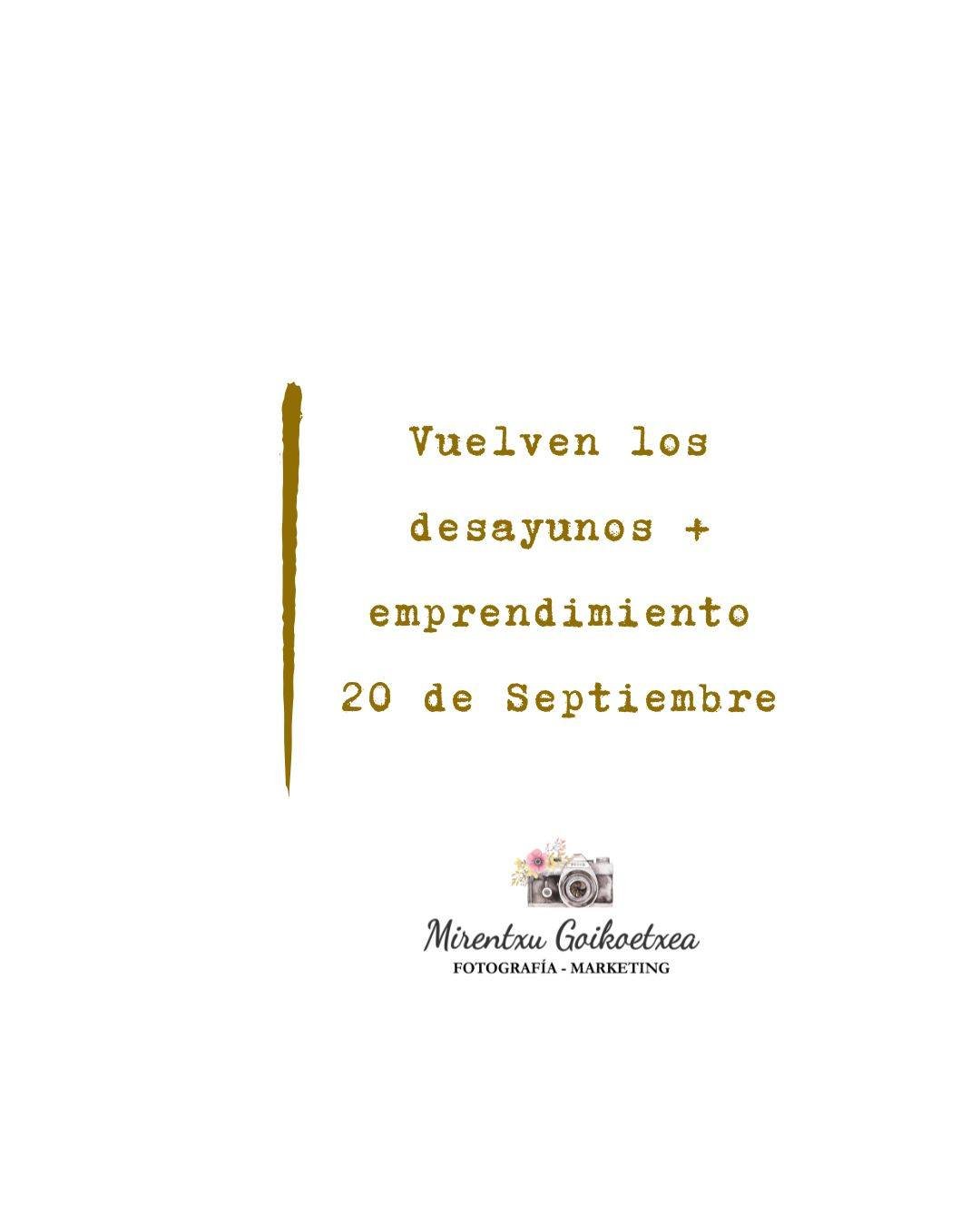 &iexcl;Qu&eacute; ganas ten&iacute;a de contaros! Vuelven los desayunos de emprendimiento y el primero ser&aacute; el 20 de Septiembre. 💛

Aqu&iacute; ten&eacute;is el calendario de los desayunos + emprendimiento que comienzan otra vez en  septiembr