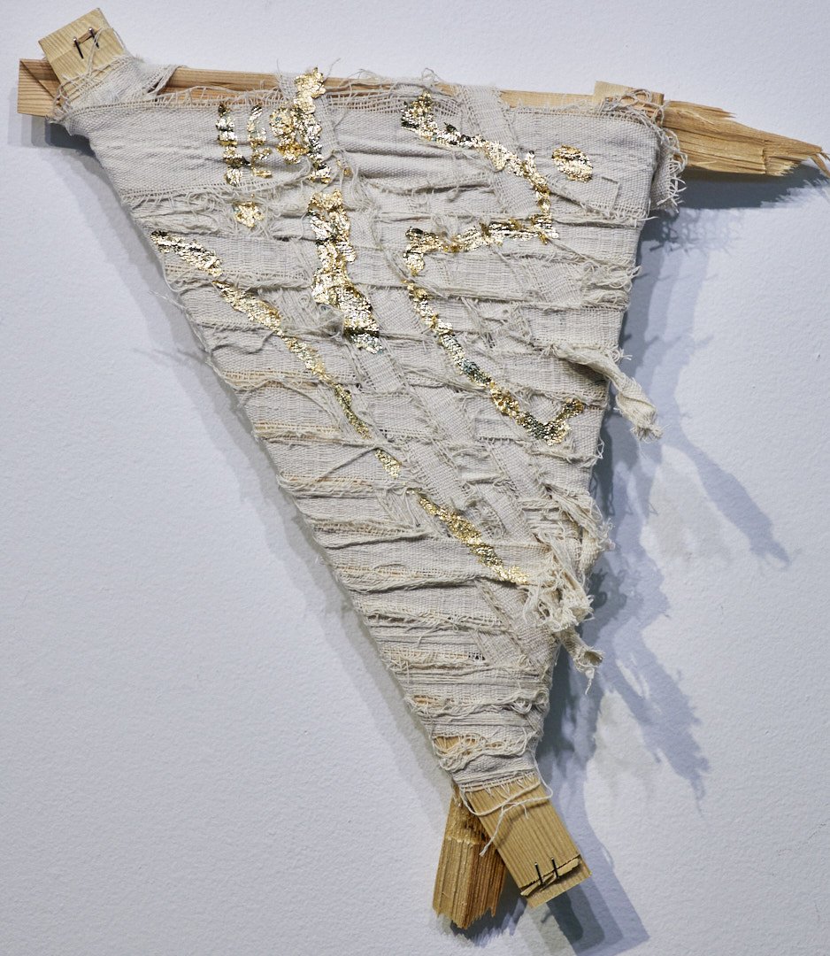 This Is The Dance Floor, I Fought For, 2022
Panel 15 of 16
Gold leaf on canvas on wood
16 x 17 x 2 inches