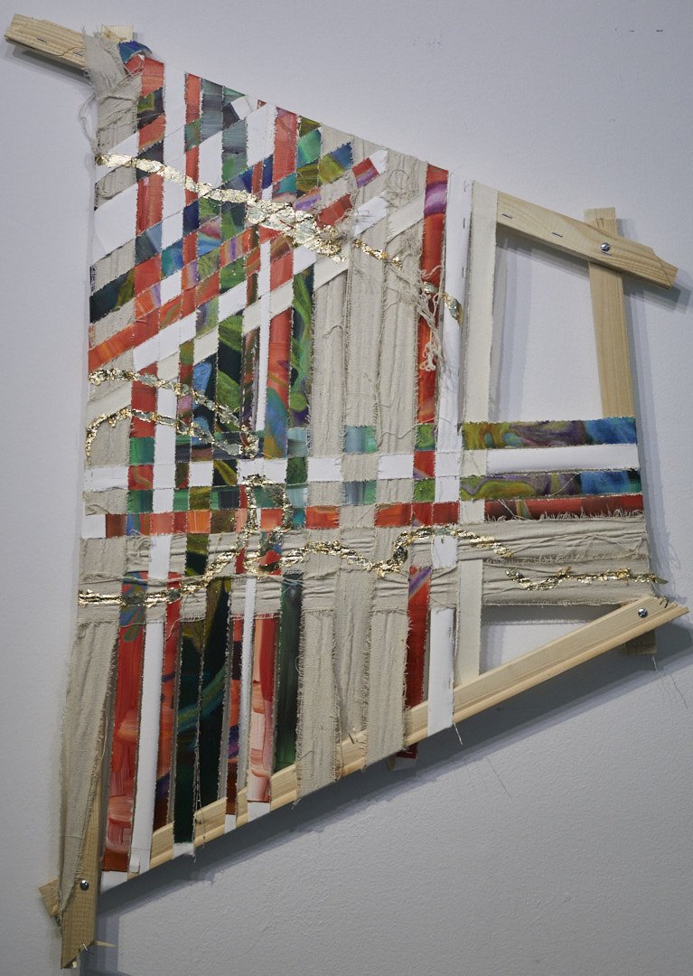 This Is The Dance Floor, I Fought For, 2022
Panel 2 of 16
Acrylic, gold leaf, canvas, on wood
48.5 x 28 x 2 inches
