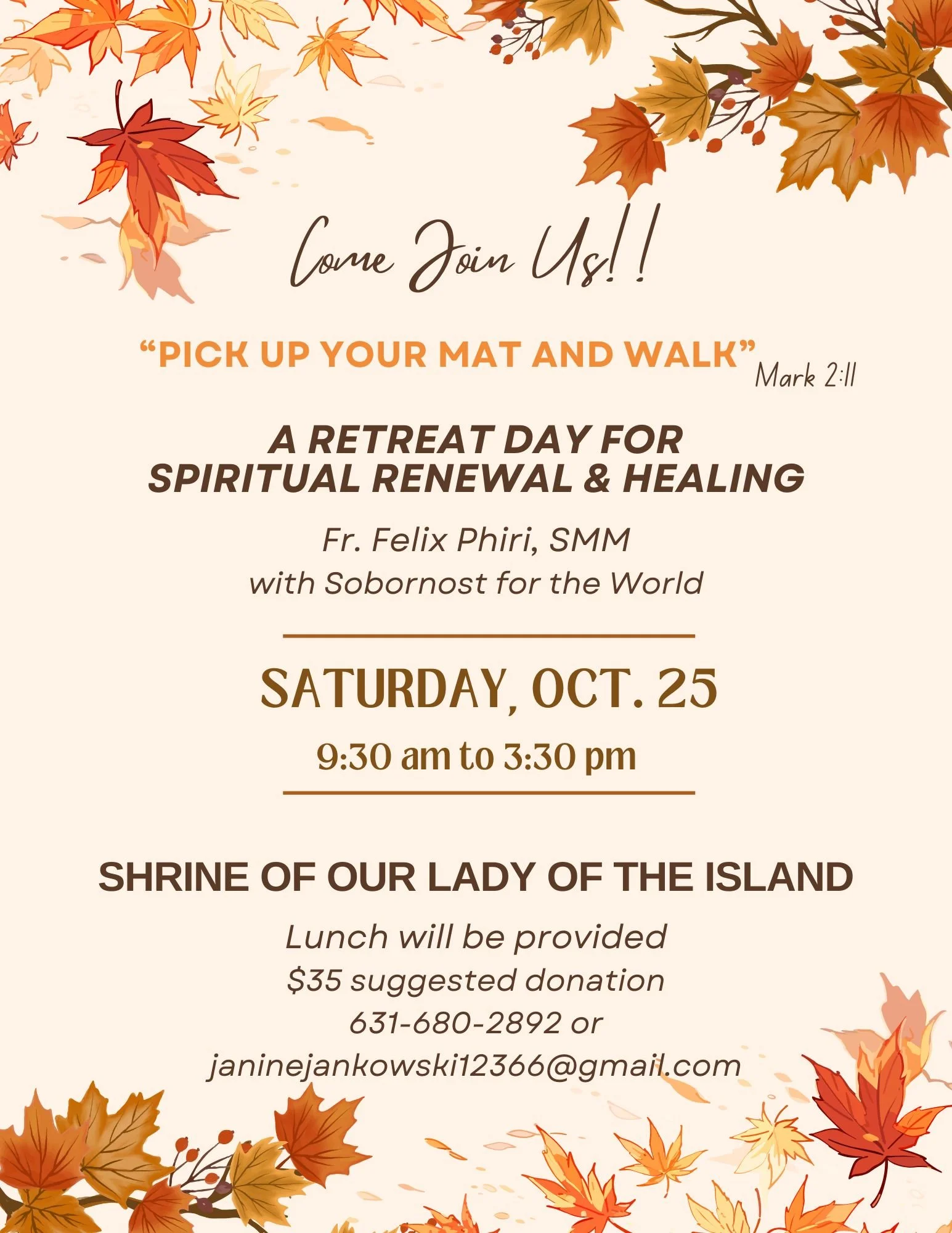 Retreat Day for Spiritual Renewal & Healing