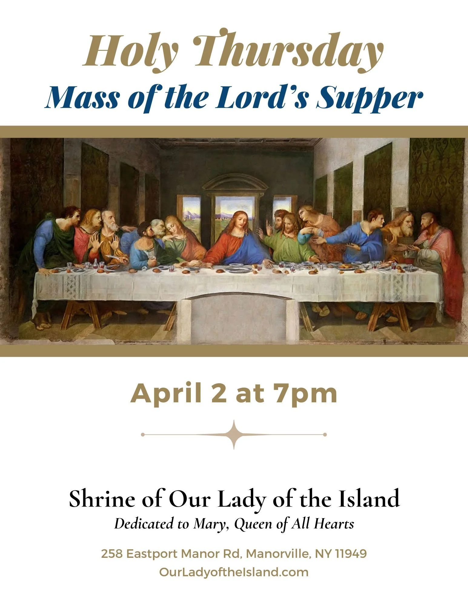 Holy Thursday - Mass of the Lord's Supper