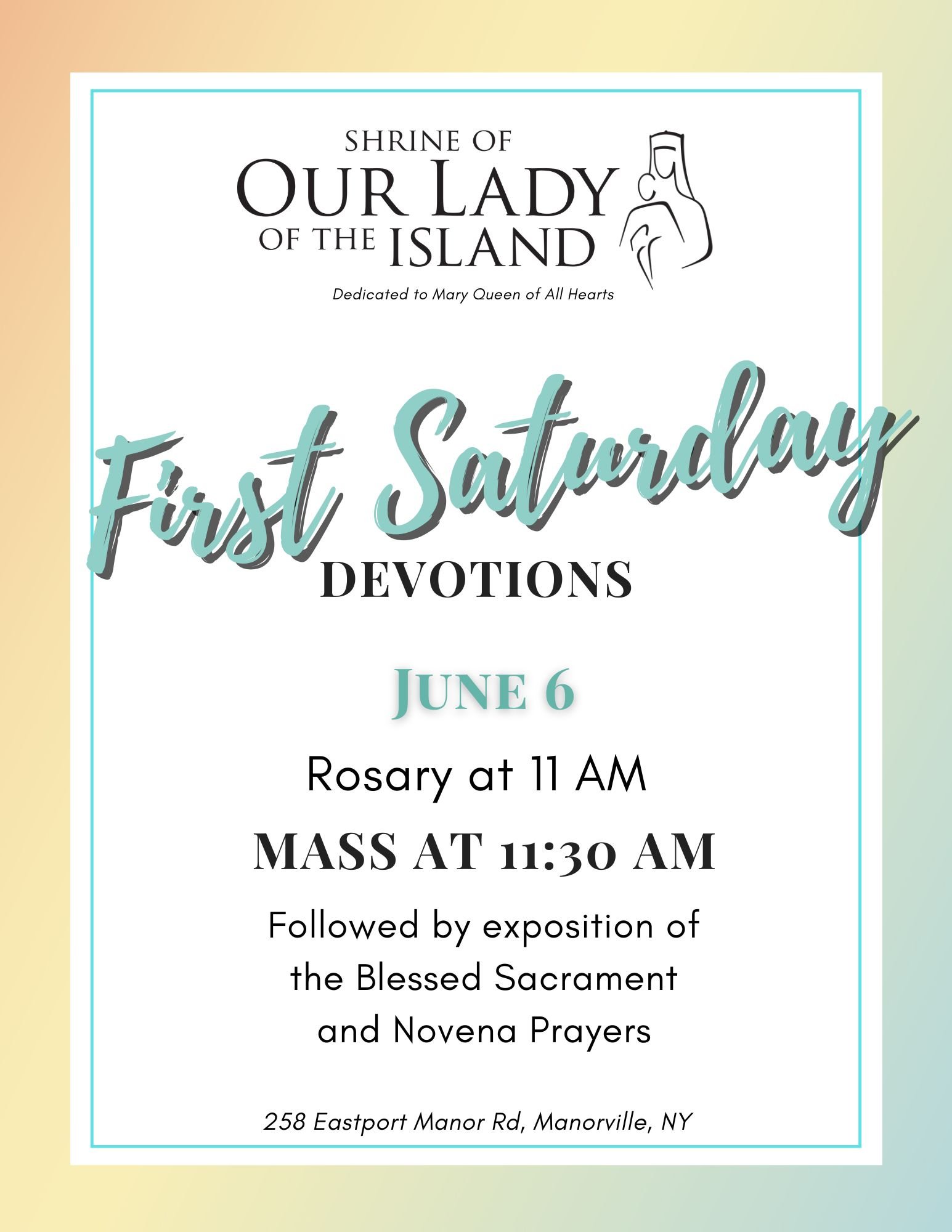 First Saturday Devotions