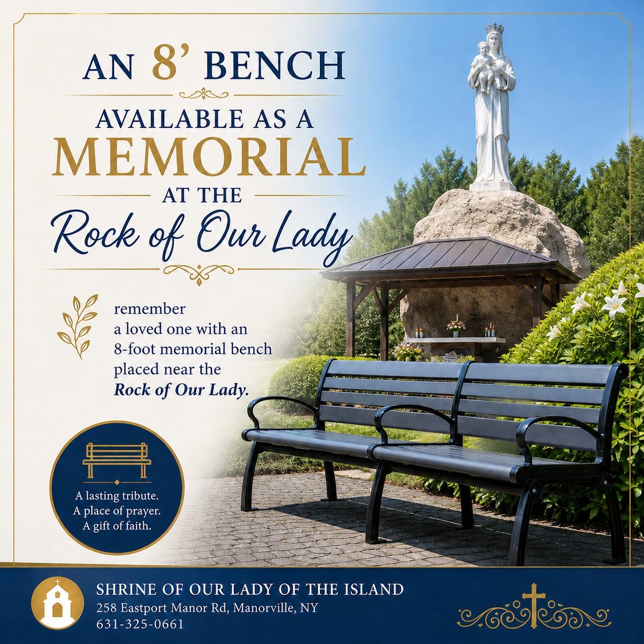 Bench at the Rock of Our Lady