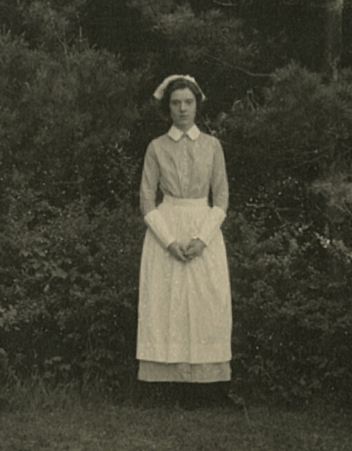  Christiana Morgan as a nurse during the 1918 pandemic. 