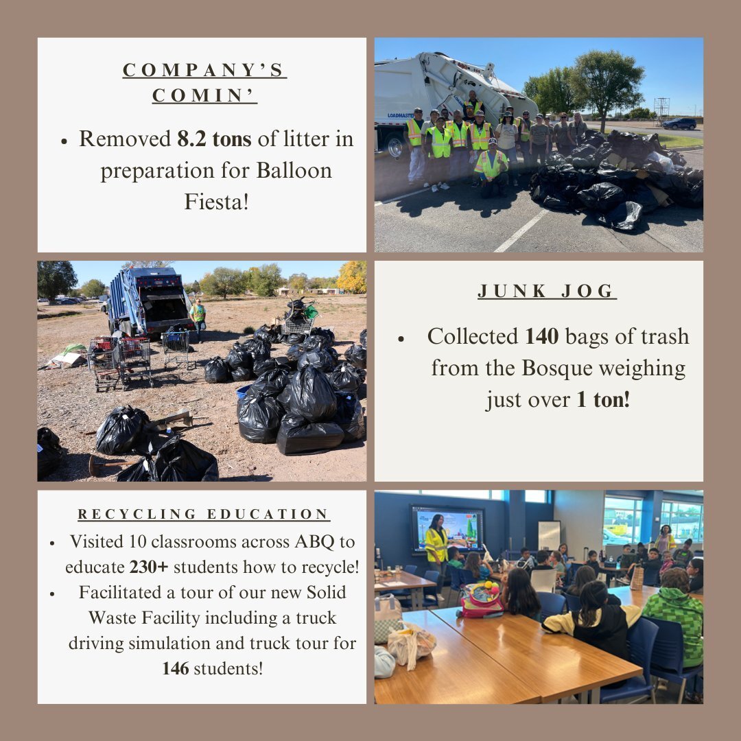 A year to remember! 🌟👏 We want to express our heartfelt gratitude to all the incredible volunteers and dedicated employees who help us keep Albuquerque beautiful. Your valuable contributions have made a huge difference! Together, we organized and c