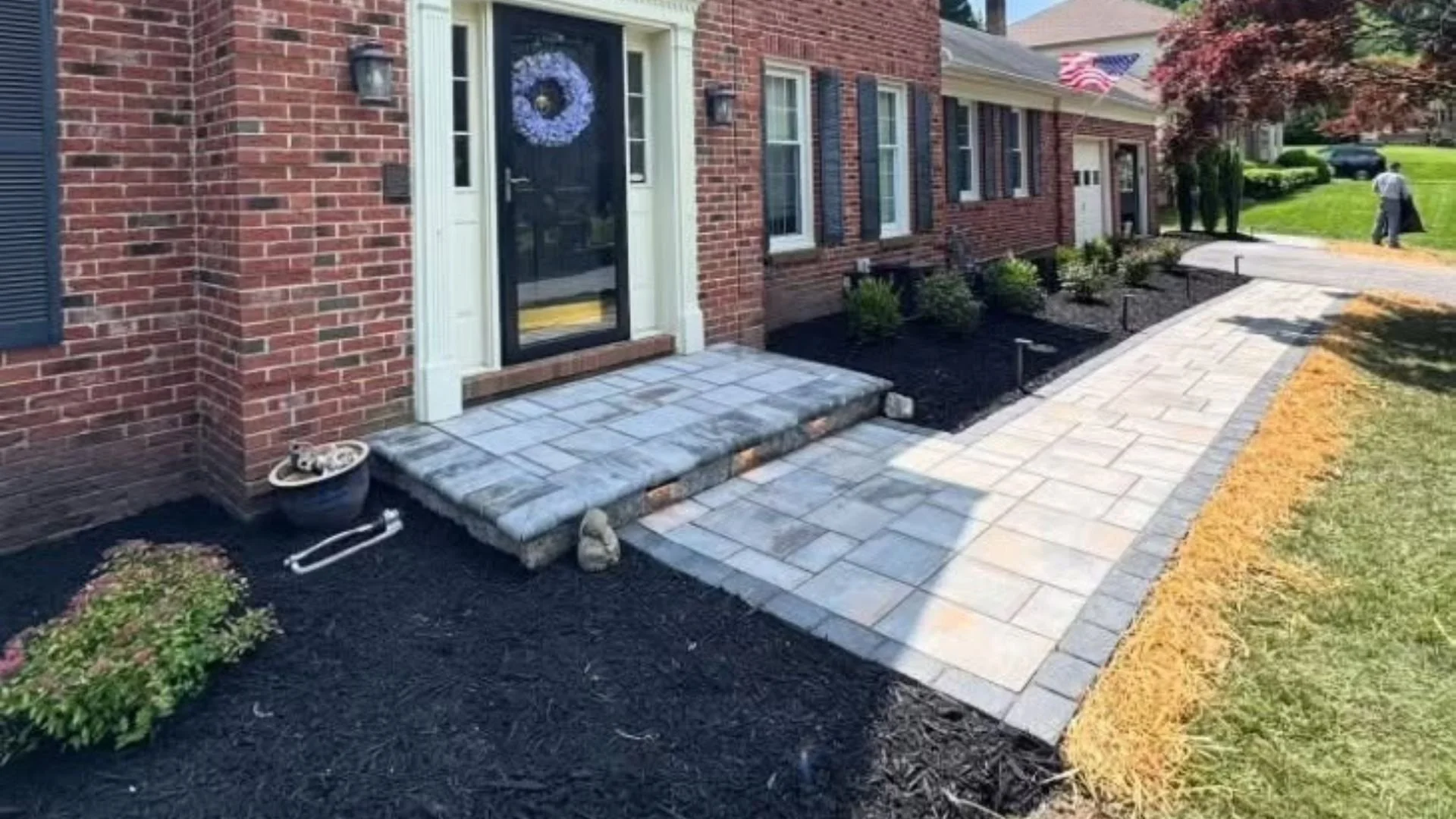 Paver Walkway Installation with AJ's Lawn and Landscaping Services