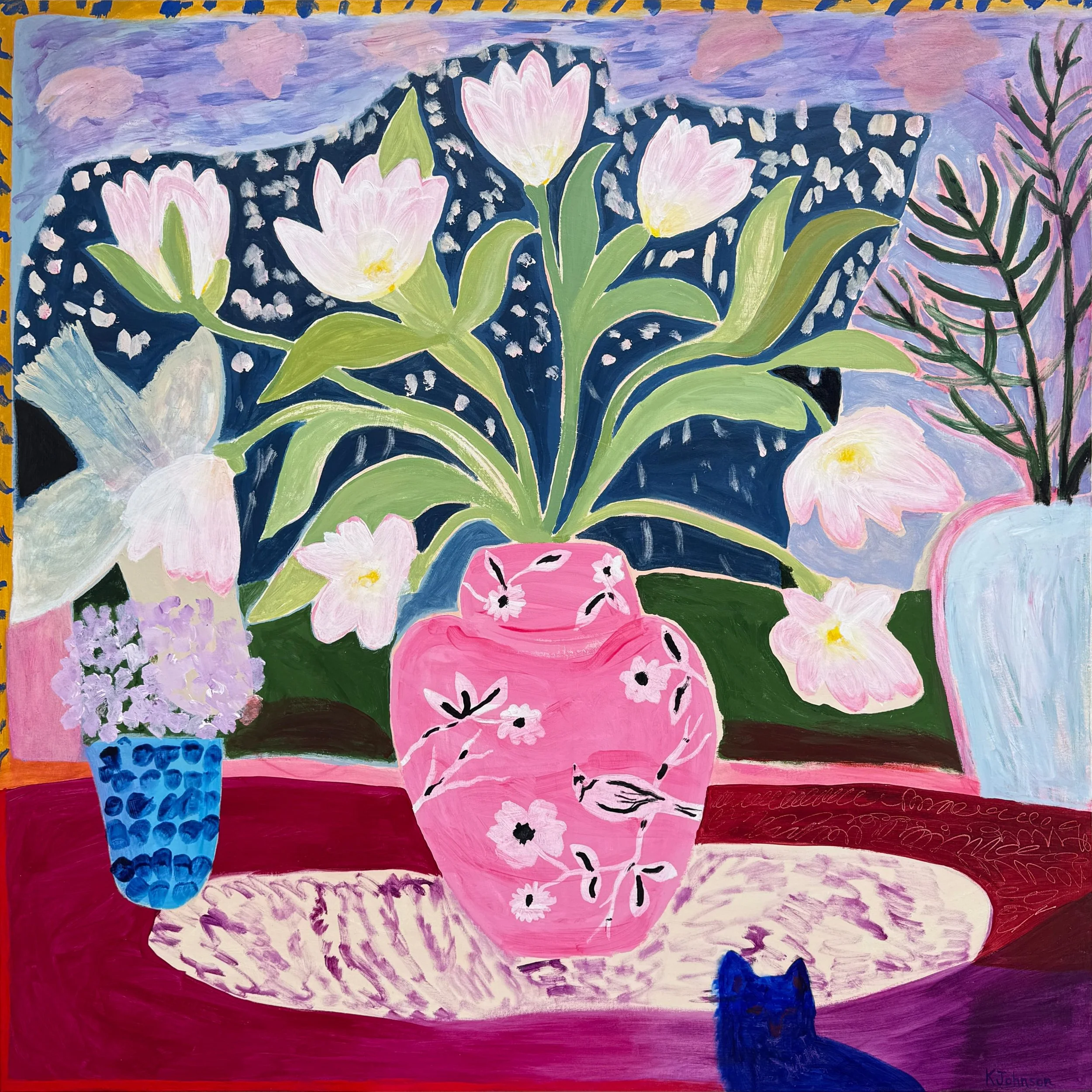 'Mingling at Dusk' 40"x40".jpg