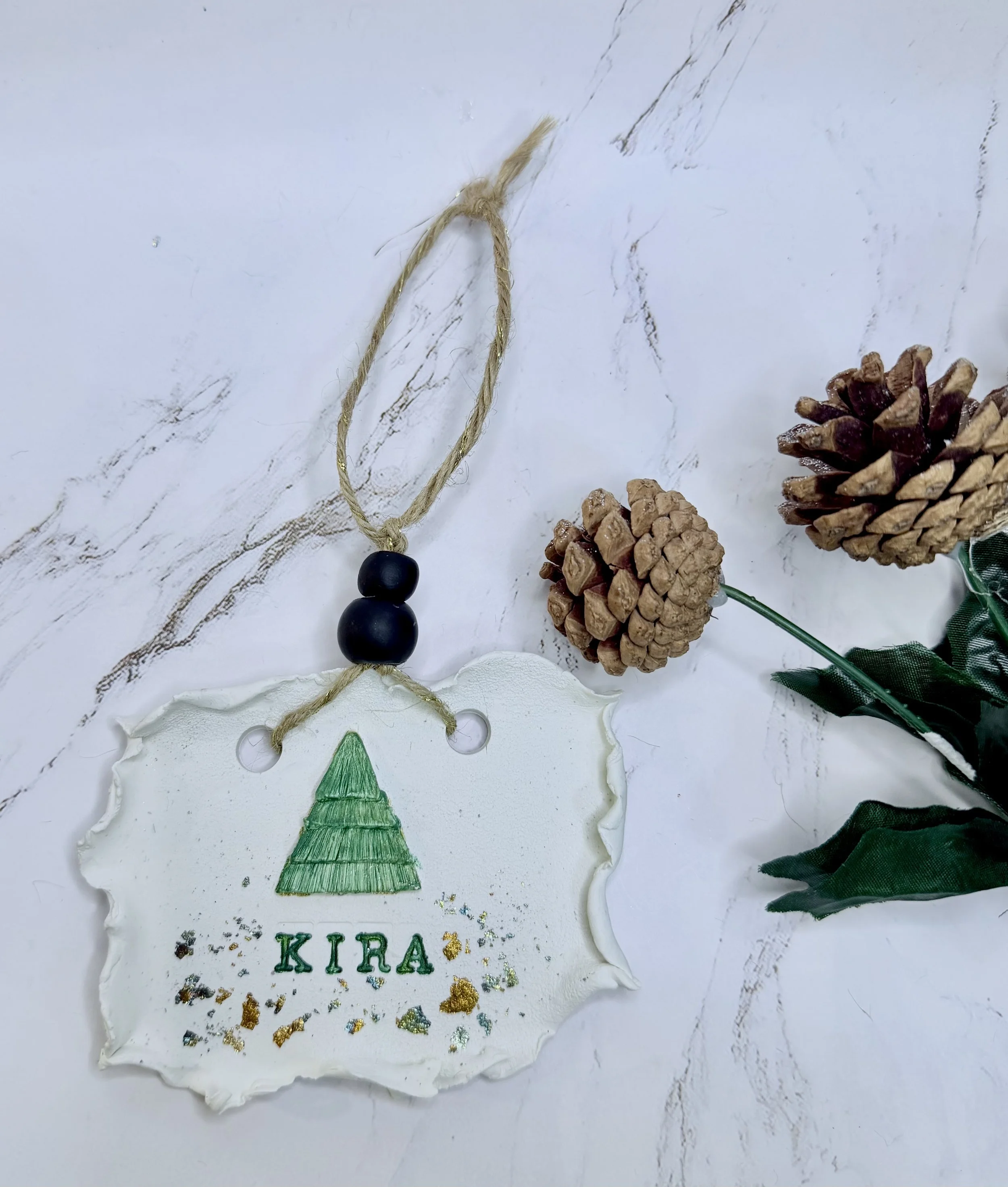 Custom Torn Pages Ornament (Landscape)