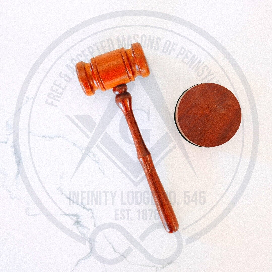 ⚒️ The Gavel is one of the oldest working tools used by man and is masonic in origin.

📖 Origin: &quot;Of Obscure Origin;&quot; German dialectal gaffel &quot;brotherhood, friendly society;&quot; Old English gafol &quot;tribute;&quot; Old Norse gafl 