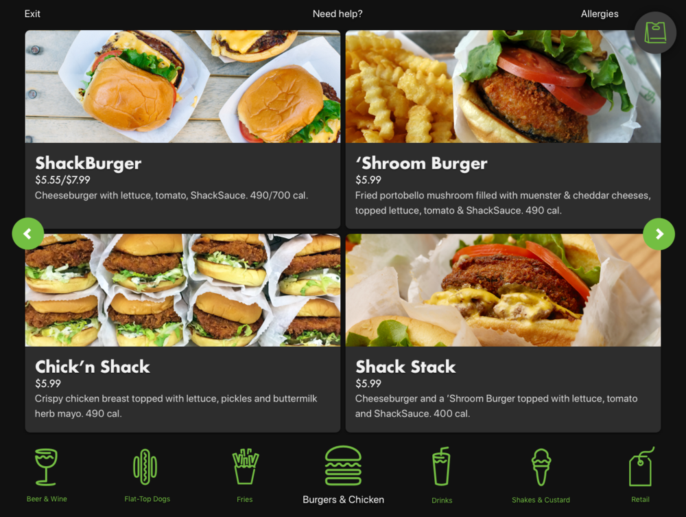 Close inspection of the menu structure, card styles and type legibility was slowly bringing the designs to the right place. However, something still wasn’t right. The text clearly described the menu items, but the company’s product shots felt hectic…