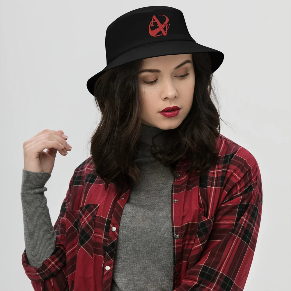 CVTVLIST STENCIL BUKET 暗い HAT”BLACK×RED“