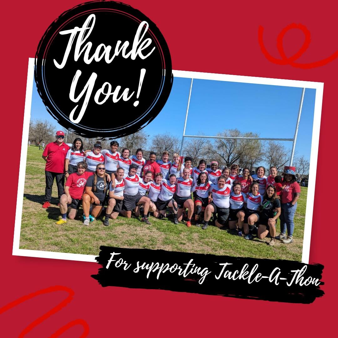 A very late thank you post for everyone who supported Tackle-A-Thon! We appreciate y&rsquo;all! Here&rsquo;s a couple of the big tackles we made on the day 💪🏉

Photos courtesy of @troy.tanzer