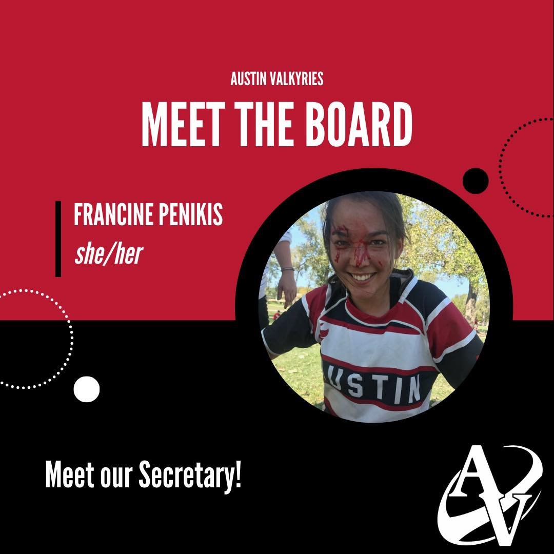 We have been a bit slow getting these out but meet Francine i.e. Baby our lovable firefighter and secretary! A badass on and off the field and always puts a smile on your face!