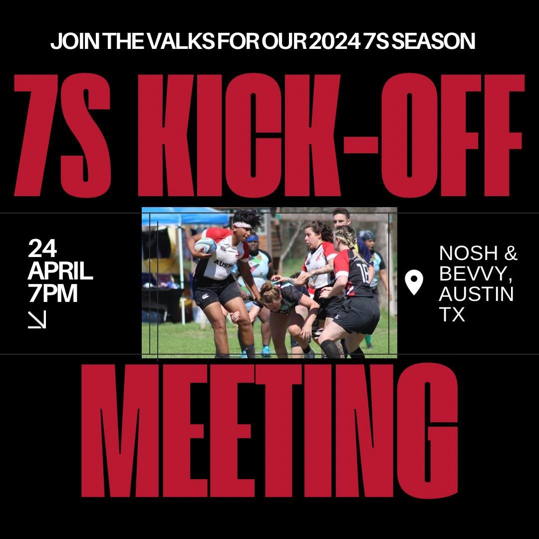 Come play 7s rugby with the Valks this summer - the best way to get (and stay!) fit in the heat! We will have an information evening at Nosh and Bevvy at 7pm on Wednesday, April 24th with practices starting shortly after! All are welcome to attend - 