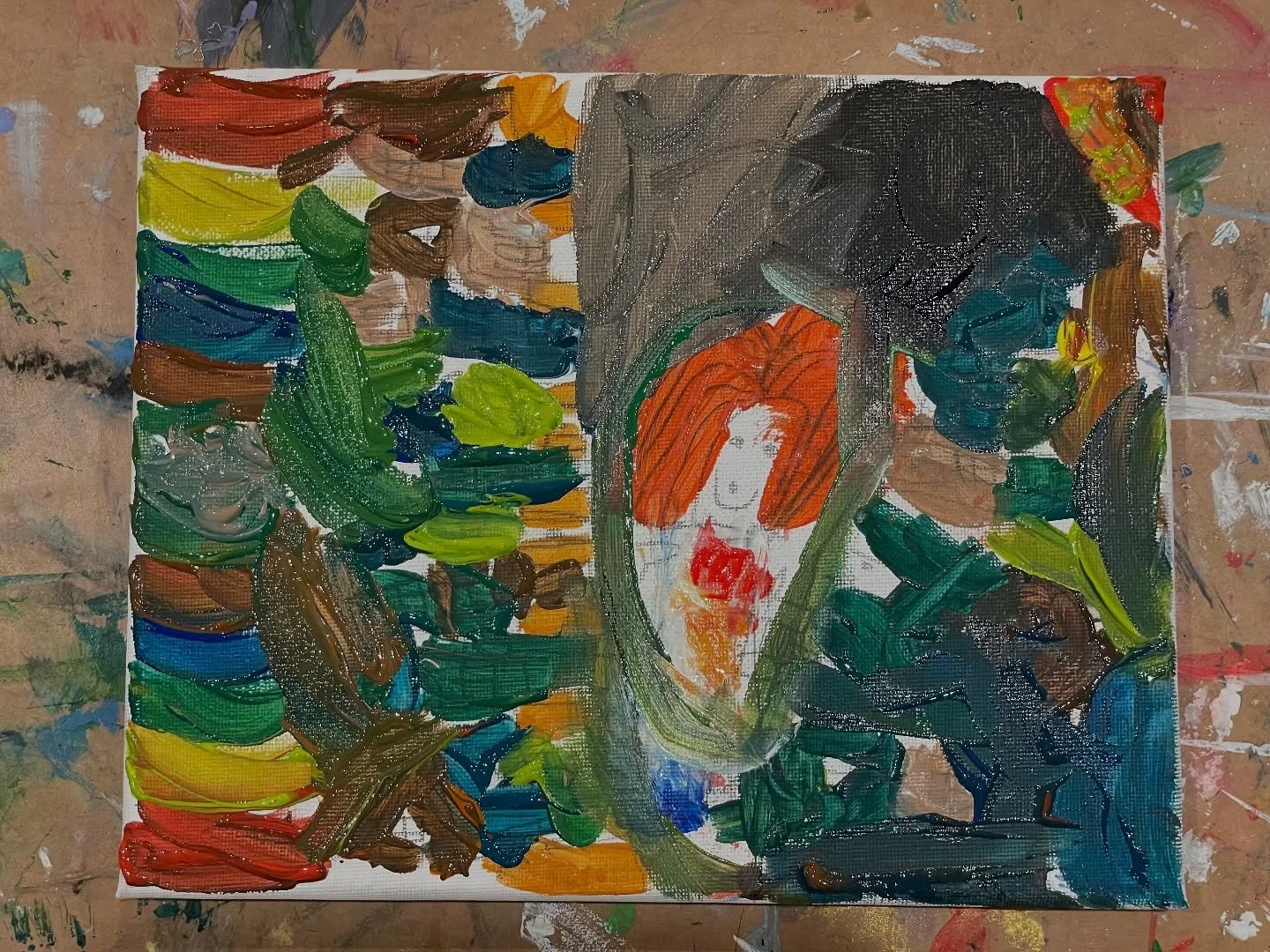 Today&rsquo;s class was an amazing exercise in listening and following through and I love how the children are up for the adventures we come up with. 
We started by visualizing a painting step by step, settling into the process before moving to the t