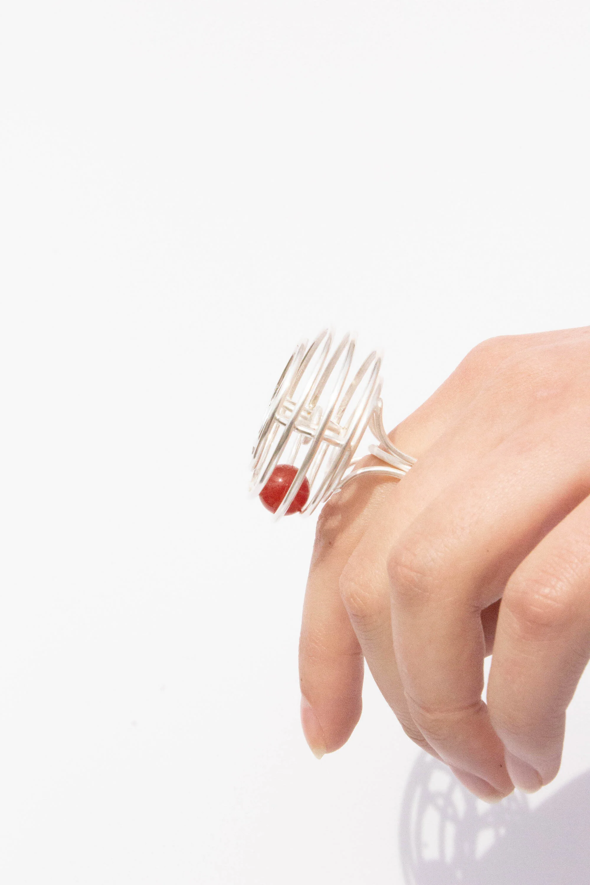 2021 - Sterling Silver, Glass Marble - Photography: Ava Koback