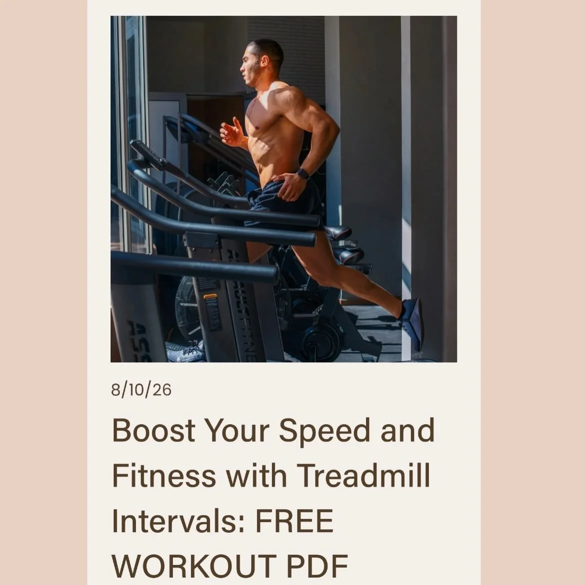 Hey! I have a free, downloaded PDF treadmill workout that you can do right now! The treadmill is a great tool to do intervals. Interval runs are a key run in all running programs. Including interval runs will make you a faster, stronger runner. 

You