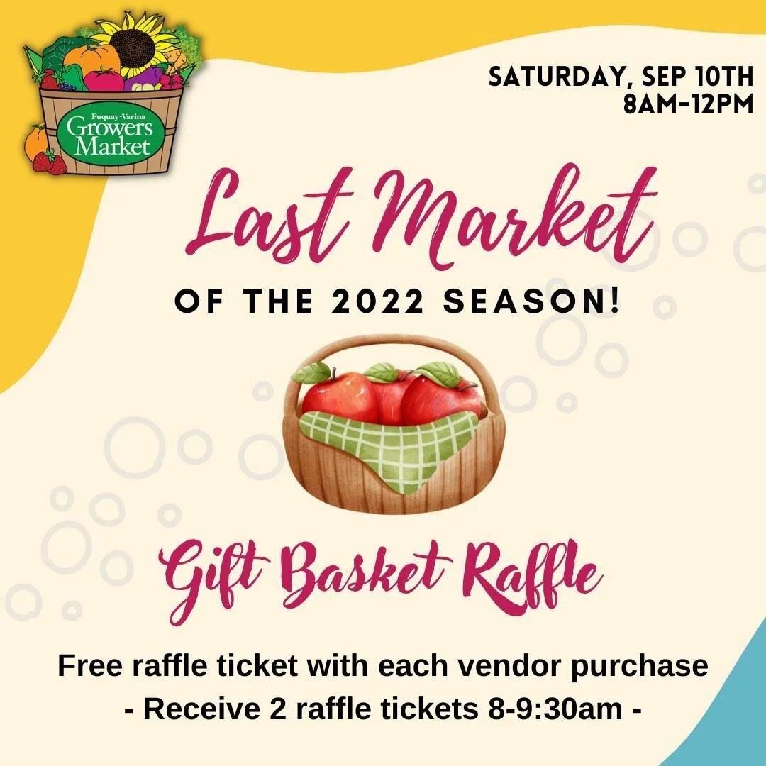 Your Sep 10th Growers Market BEET - Last market of our 2022 Regular Season! 🌱 Our market is located at 121 N. Main St. in the Fuquay-Varina Chamber of Commerce parking lot. Hours of operations: 8am-12pm

#fuquayvarina #growersmarket #farmersmarket