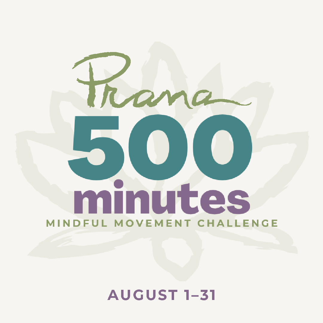Prana Yoga Center's 500-Minute Mindful Movement  Challenge Logo