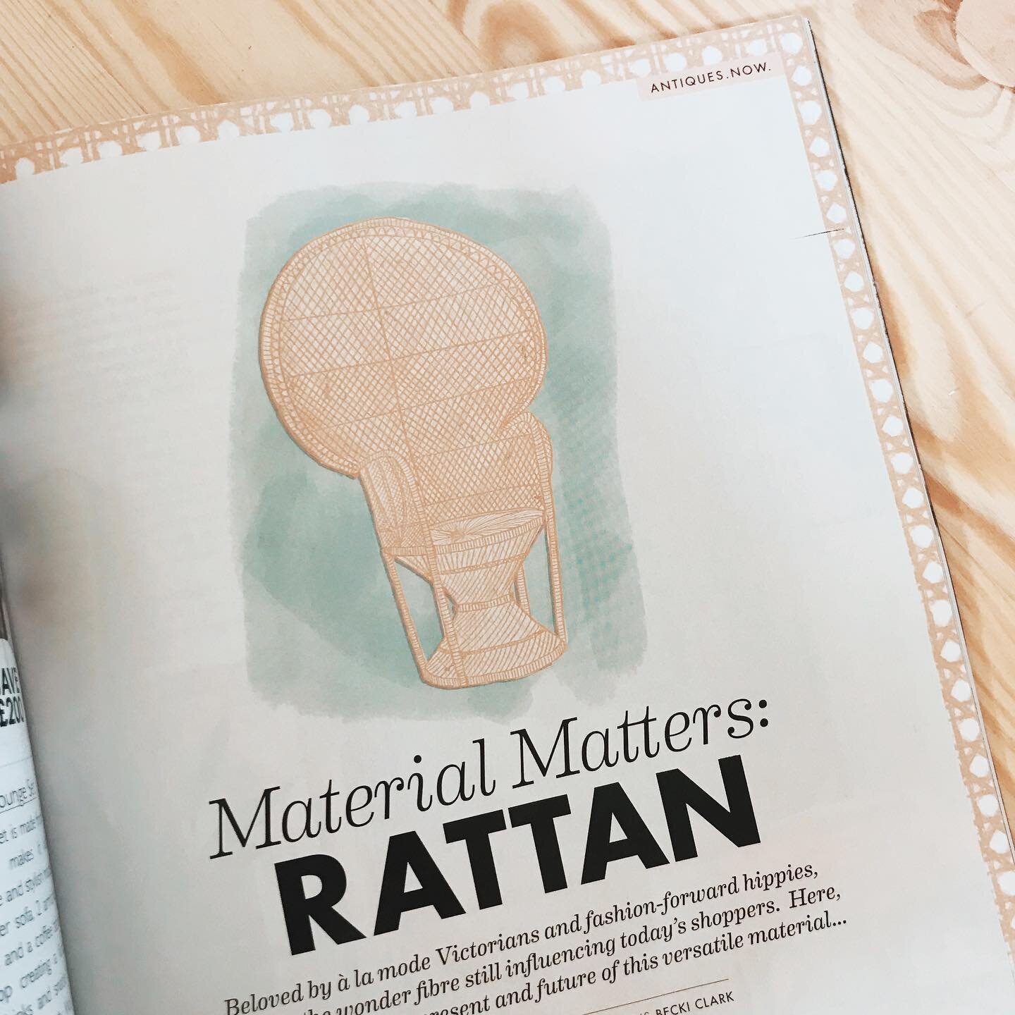  Regular illustration commissions for Homes &amp; Antiques’ Material Matters editorial series. 