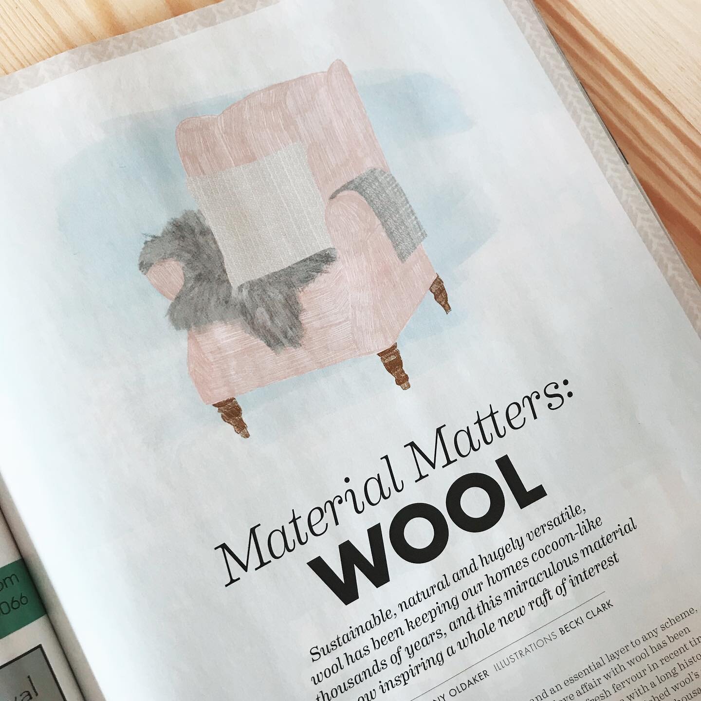  Regular illustration commissions for Homes &amp; Antiques’ Material Matters editorial series. 