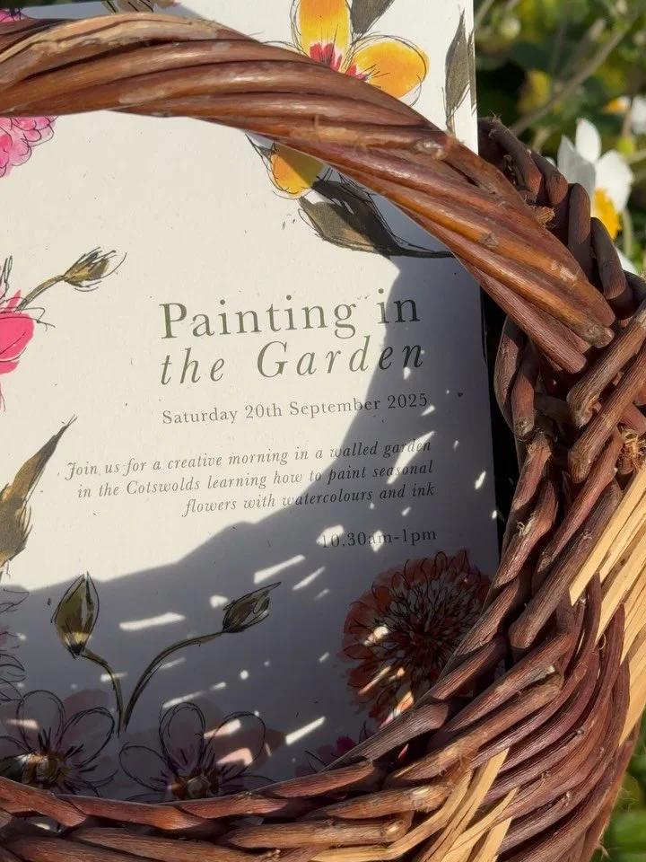 Painting in the Garden&hellip; tomorrow at the beautiful @walled_garden_flowers 🍂 If you&rsquo;ve purchased a ticket, you&rsquo;ll be receiving an email this afternoon with further info &amp; if you fancy joining us there&rsquo;s a couple spots avai