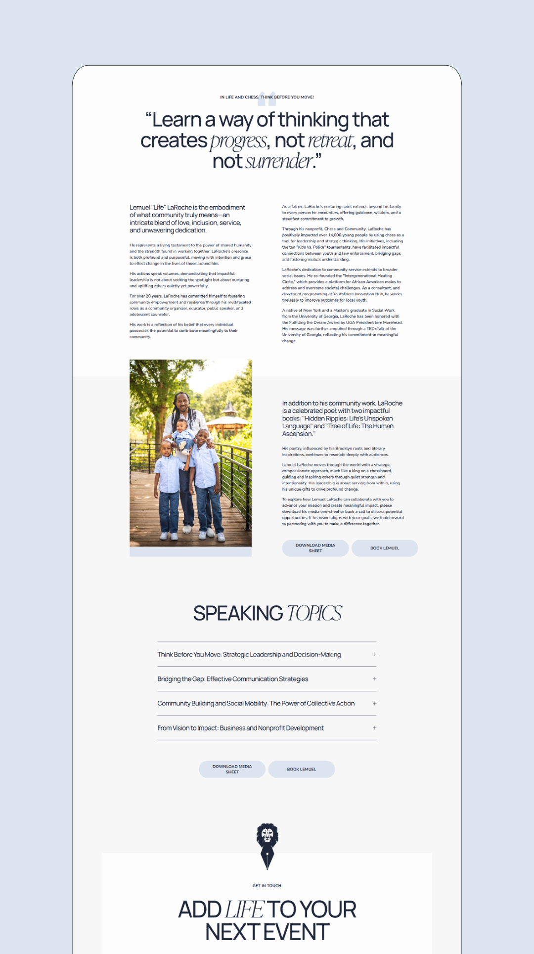 Lemuel Laroche_Speaker Author and Non-Profit Founder_Squarespace Web Design_Sharece ONeal Creative.png