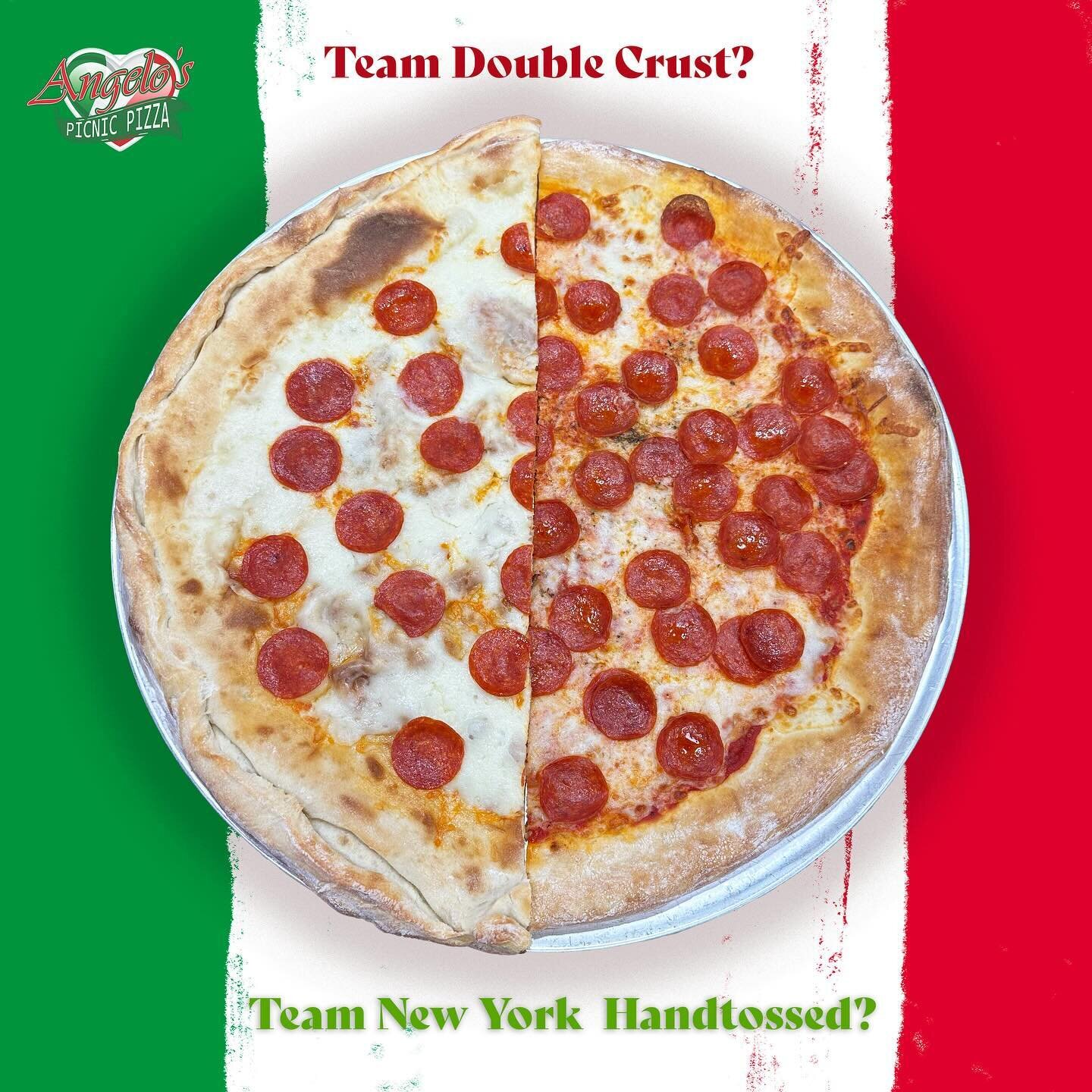Football season is ongoing but the real feud needs to be resolved&hellip; which one are you picking? 👀 

#angelospicnicpizza #pizza #nfl #football #nystylepizza #smyrna #tennessee