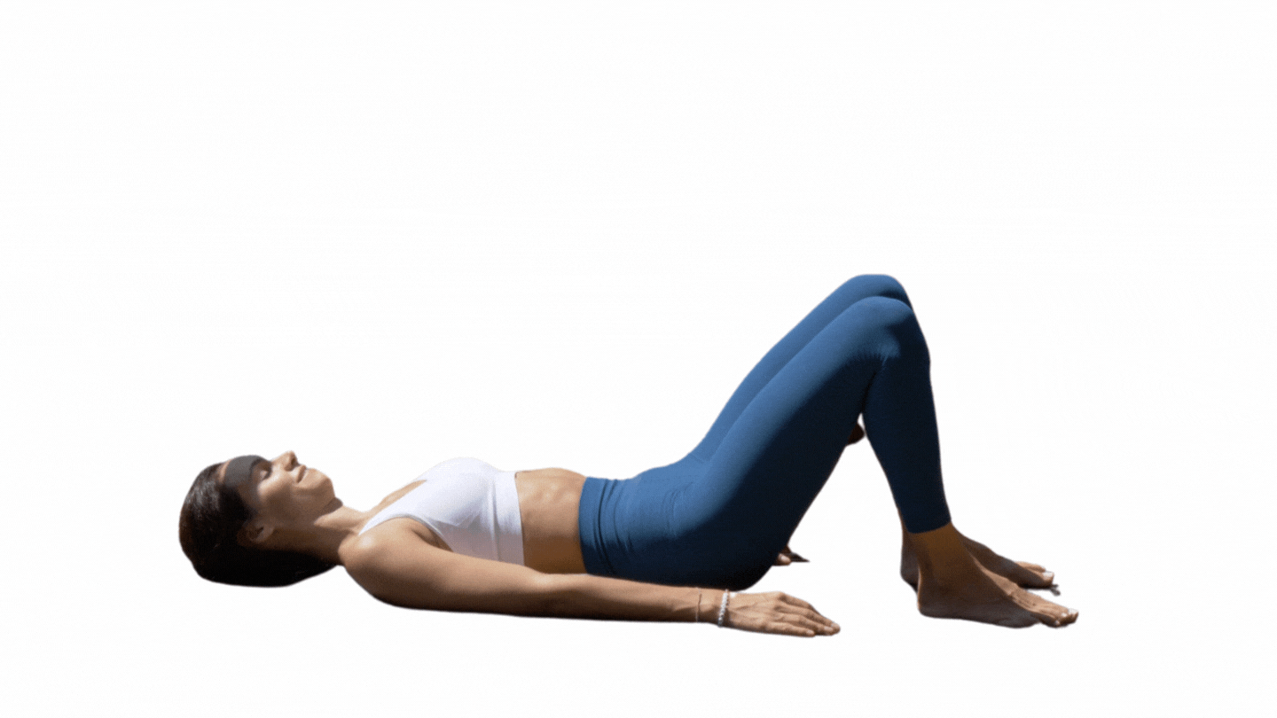 Postpartum Ab Workout Plan how to knee press bridge