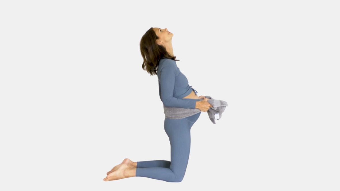 towel pull stretch