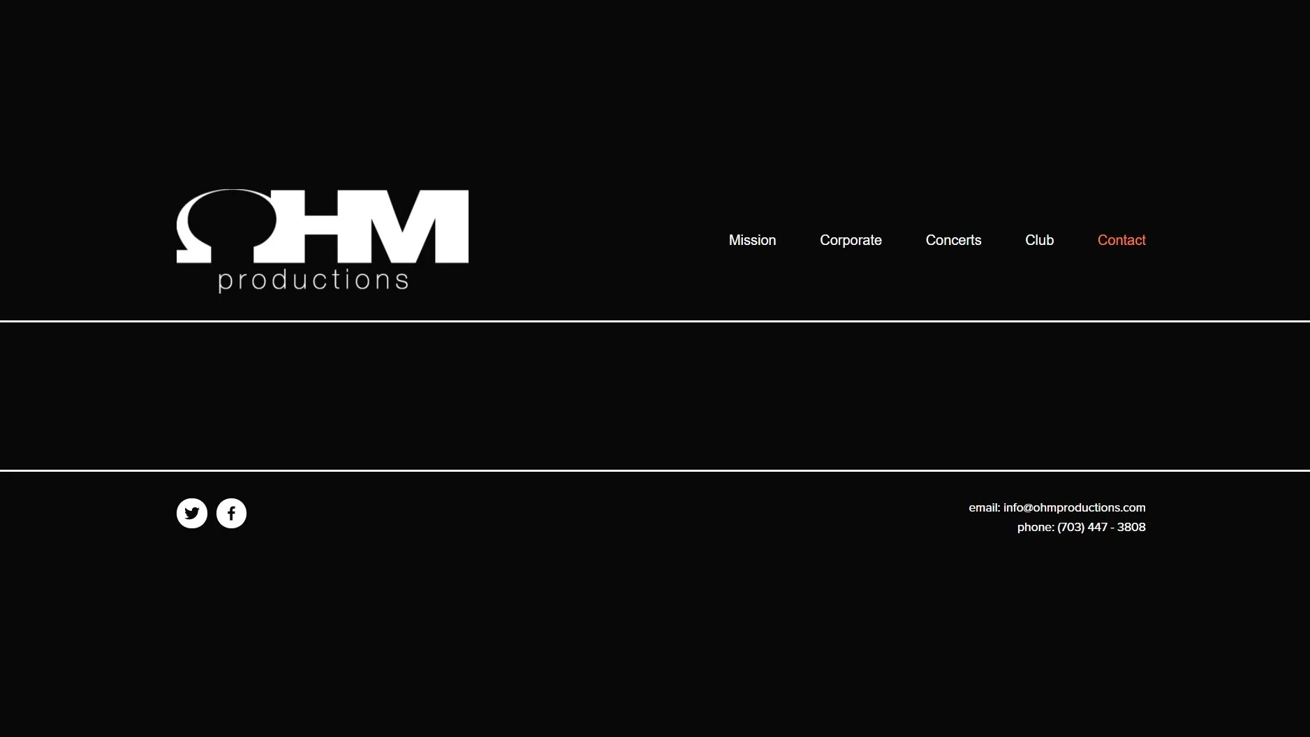 Original Contact page (not even a form)