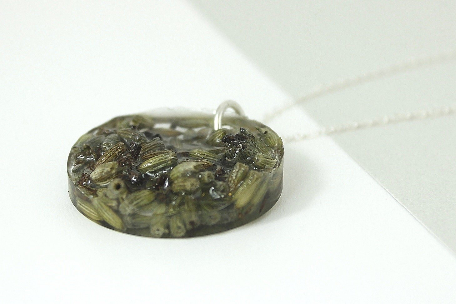 Lavender resin pendant