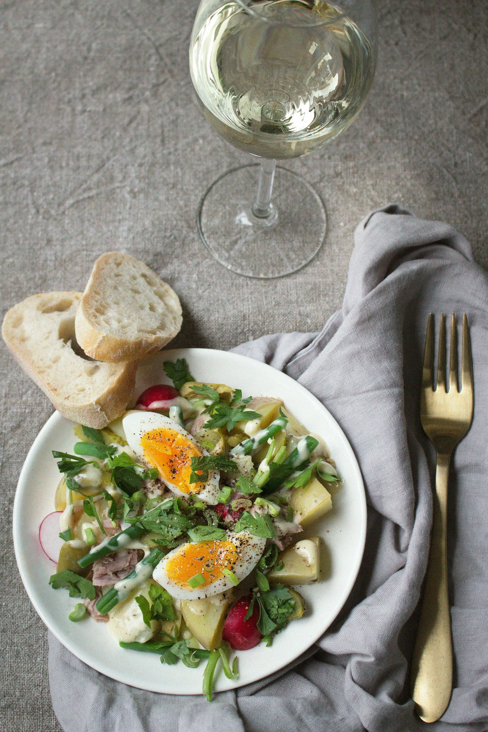 Dinner: Salad Feast and wine pairing