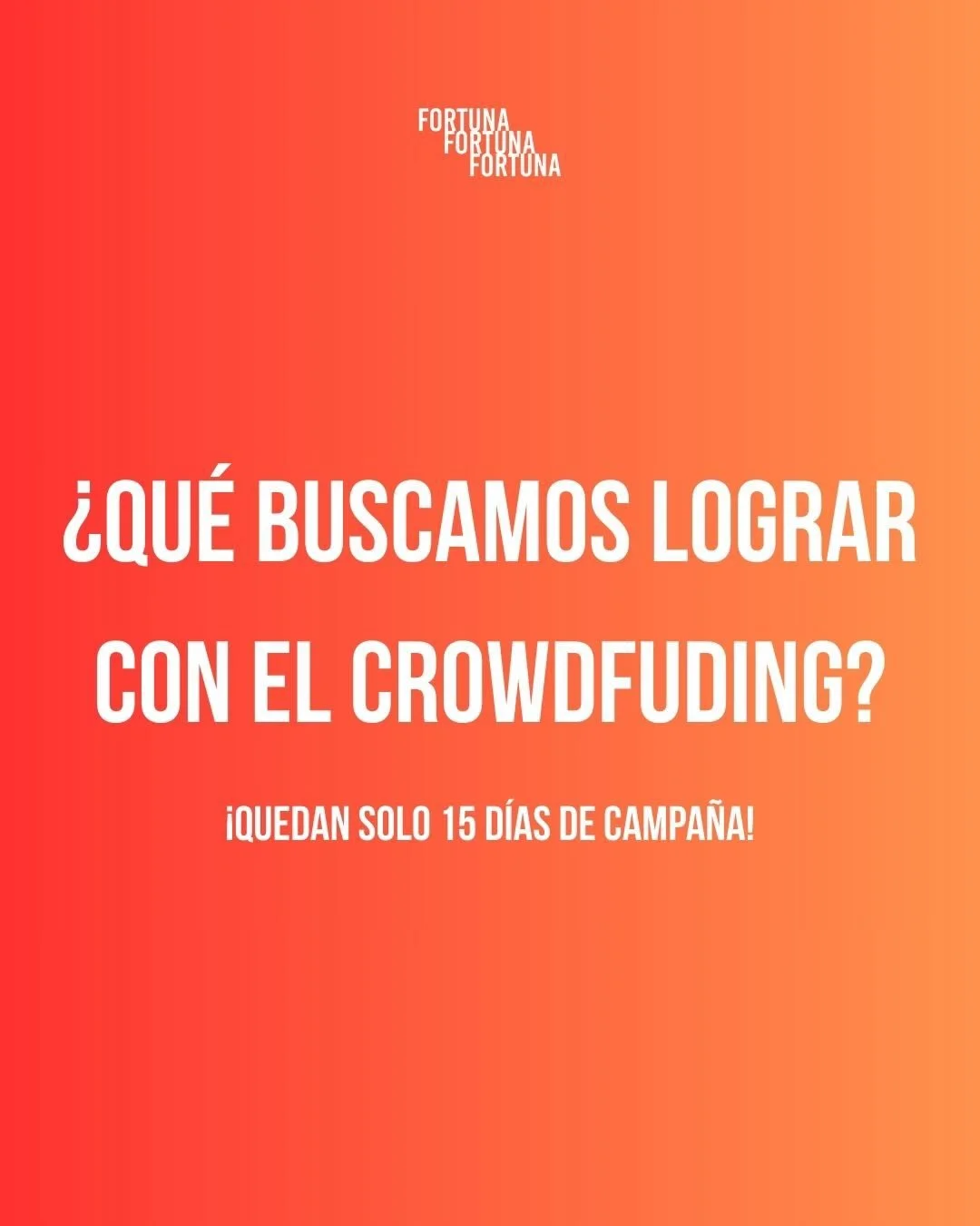 Quedan pocos d&iacute;as para el t&eacute;rminos de nuestra campa&ntilde;a! 🥹🧡

Y te quer&iacute;amos contar lo que queremos lograr para nuestro cortometraje Grietas Atraviesan Este Vidrio Multicolor 🎬