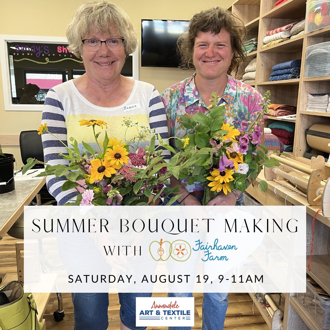 Sad you missed the last bouquet making class with Marnie from Fairhaven Farm? We have great news! Marnie will be back to teach one more Summer Bouquet Making Class!

Saturday, August 19th from 9-11A (leaving you time to visit the @annandalefarmersmar