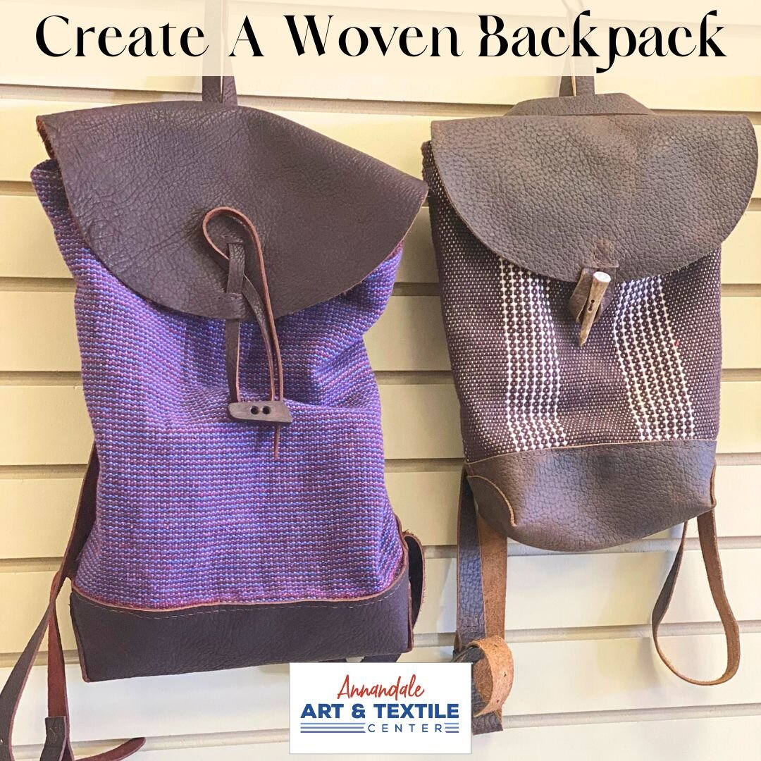 Diane Nelson and Sue Flanders are joining forces to teach &quot;Create A Woven Backpack&quot; advanced weaving course!

Visit https://annandale-art-and-textile-center.coursestorm.com/category/weaving for more information and to register!

#aatc #anna