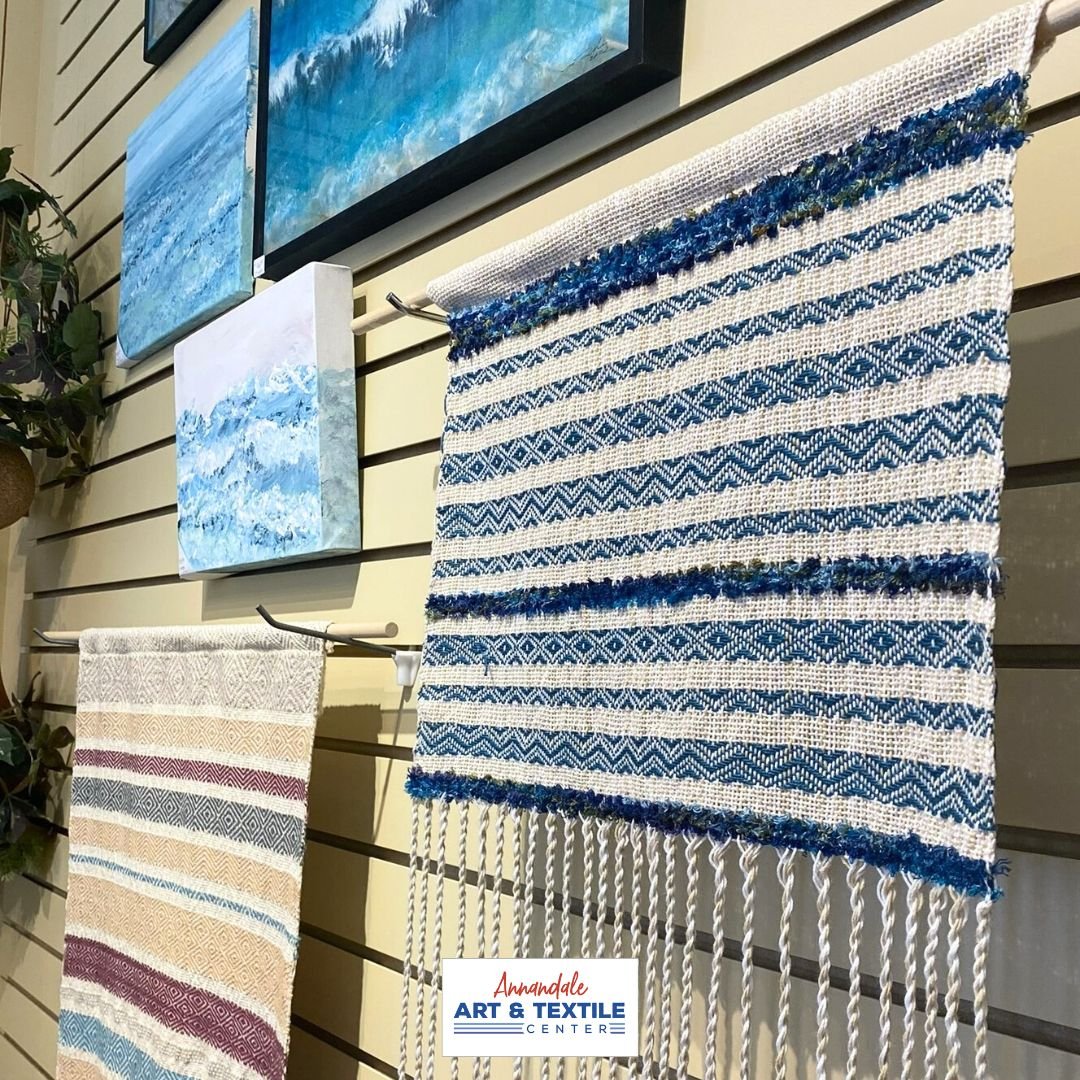 Looking to freshen us your walls this Spring? Visit our retail gallery and shop our lovely selection of Heart of the Lakes Weavers textile wall hangings as well as a great selection of art works from local artists.

Weavers are on-site Tues-Fri 10A-1
