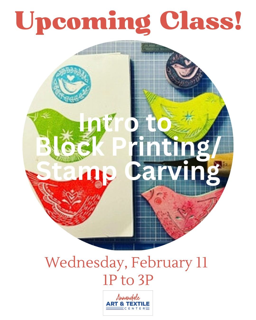 We still have spaces left in our upcoming "Intro to Block Printing/Stamp Carving" class with Megan Larson. Grab a few friends and join us for a fun afternoon!

Visit www.artandweaving.com/classes for more information and to register.

@myma