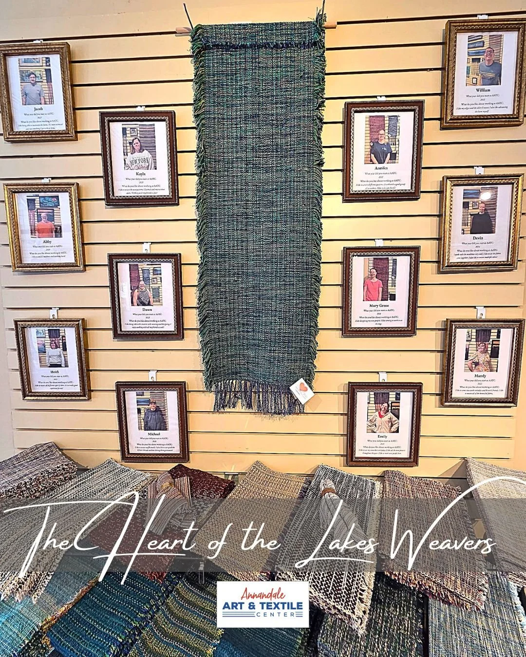 Each and every day we celebrate these amazing weavers - they are our reason for being! 

To support AATC and the Heart of the Lakes Weavers plan a visit and shop our gallery, take a class in our art center, volunteer your time or donate by visiting w