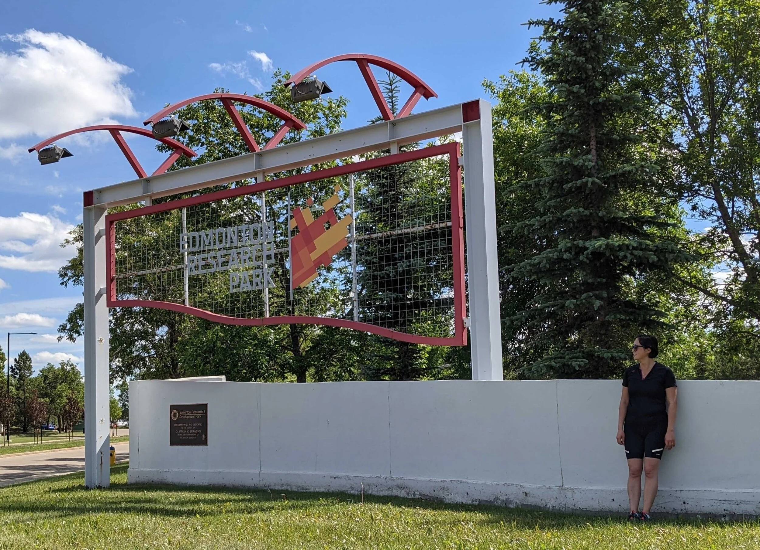 Keren at the ERP sign.jpeg