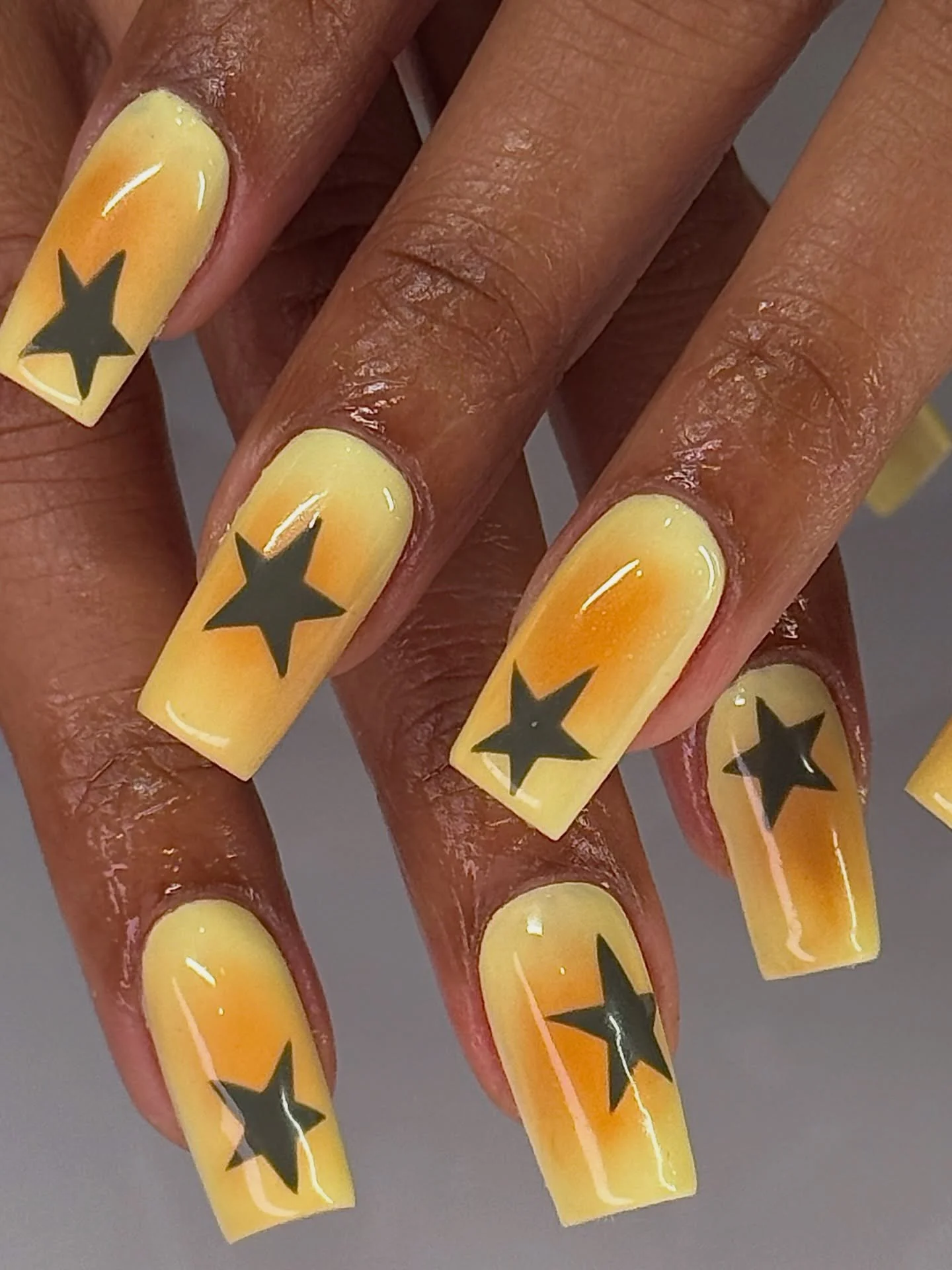 A little something warm for this very cold winter 💫 Level 2 Extensions by Ruby @nailzonmarz⁠
.⁠
#butteryellow #nycnailtech #gelx