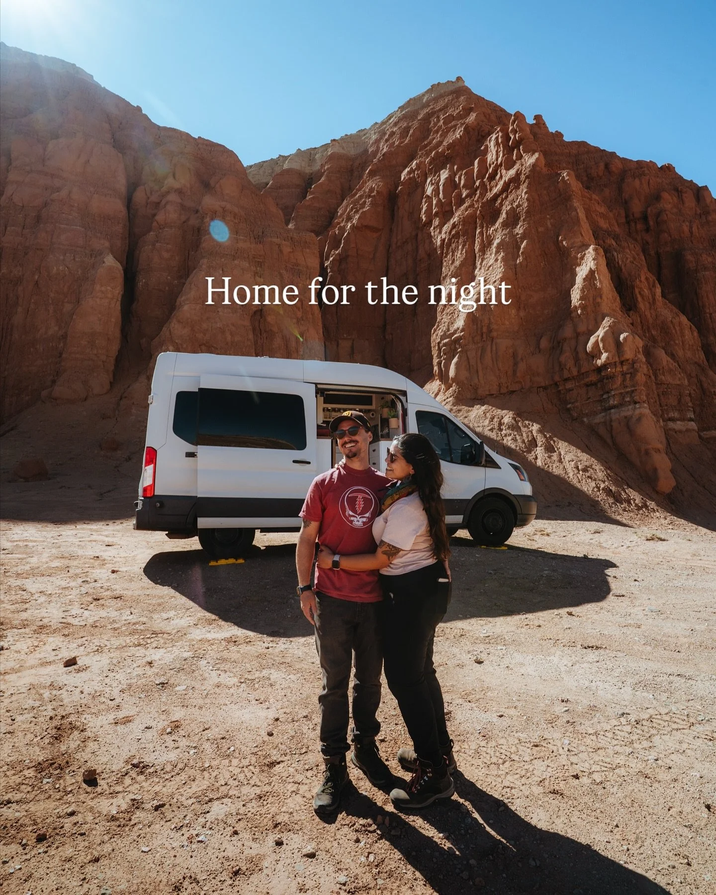 Driving to Goblin Valley State Park was a trip! 
We just left the mountains in Colorado and decided to spend our first night back on the road here. 
As we got closer and closer we found our spot next to a massive wall in the middle of what it looked 