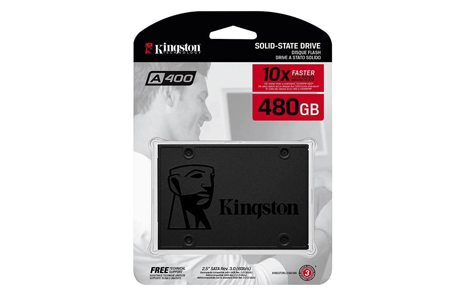 480GB Kingston SSDNow A400 inch SATA Solid State Drive
